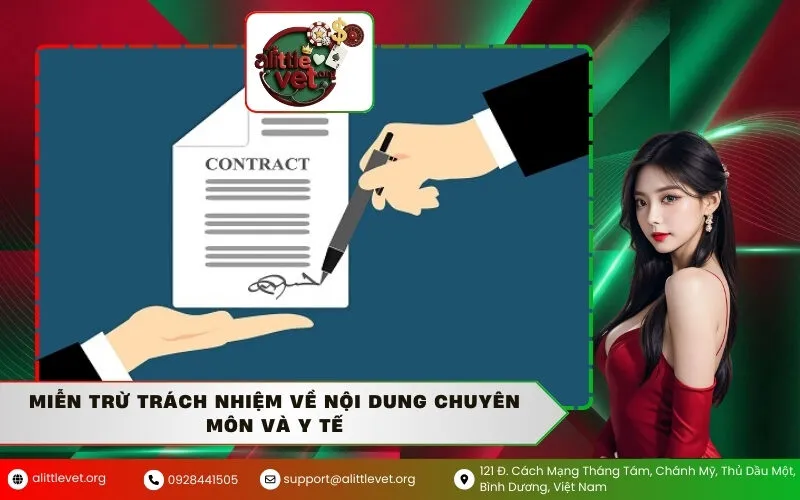 Miễn Trừ Trách Nhiệm Về Nội Dung Chuyên Môn Và Y Tế